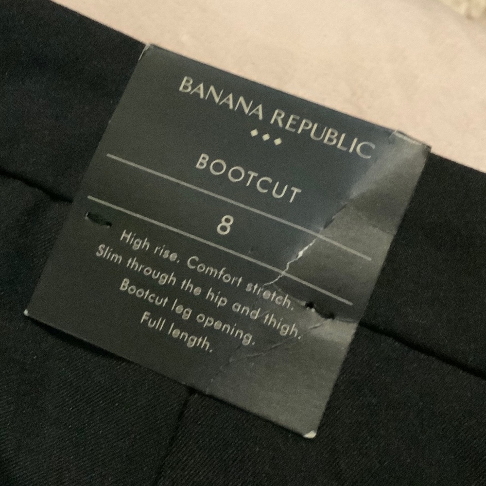 Banana Republic Black 8 sculpted Boot Cut, full length Officecore Coquette - Picture 6 of 9